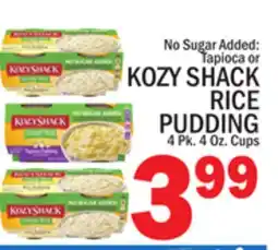 C Town KOZY SHACK RICE PUDDING offer
