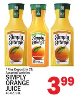 C Town SIMPLY ORANGE JUICE offer