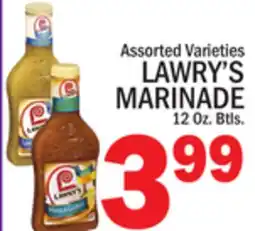 C Town ASSORTED VARIETIES LAWRY'S MARINADE offer