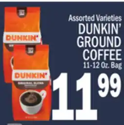 C Town DUNKIN' GROUND COFFEE offer