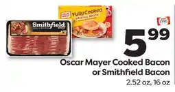Weis Markets Oscar Mayer Cooked Bacon or Smithfield Bacon offer