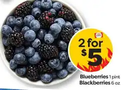 Weis Markets Blueberries 1 pint Blackberries 6 oz offer