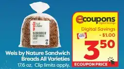 Weis Markets Weis by Nature Sandwich Breads All Varieties offer