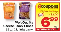 Weis Markets Weis Quality Cheese Snack Cubes offer