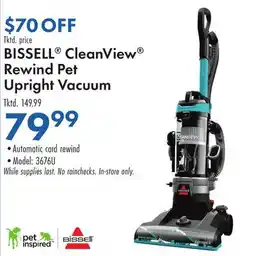 Boscov's BISSELL CleanView Rewind Pet Upright Vacuum offer