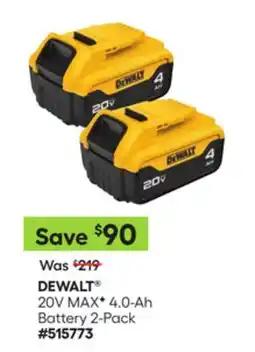 Lowe's 20V MAX 4.0-Ah Battery 2-Pack offer