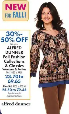 Boscov's ALFRED DUNNER Fall Fashion Collections & Classics offer