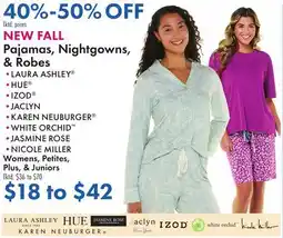 Boscov's NEW FALL Pajamas, Nightgowns, & Robes offer