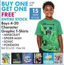 Boscov's Boys 4-20 Character Graphic T-Shirts offer