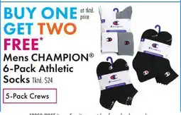 Boscov's Mens CHAMPION 6-Pack Athletic Socks offer