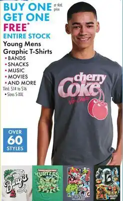 Boscov's ENTIRE STOCK Young Mens Graphic T-Shirts offer