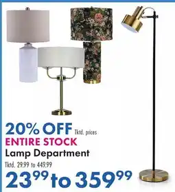 Boscov's Lamp Department offer