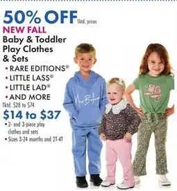 Boscov's NEW FALL Baby & Toddler Play Clothes & Sets offer