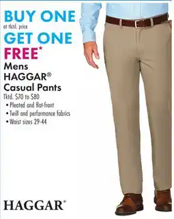 Boscov's Mens HAGGAR Casual Pants offer