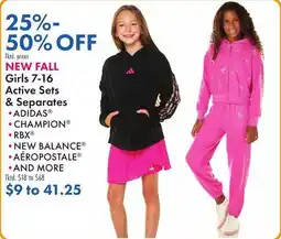 Boscov's NEW FALL Girls 7-16 Active Sets & Separates offer