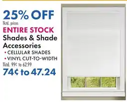Boscov's ENTIRE STOCK Shades & Shade Accessories offer