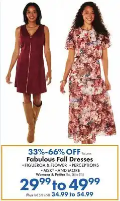 Boscov's Fabulous Fall Dresses offer