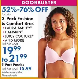 Boscov's 3-Pack Fashion & Comfort Bras offer
