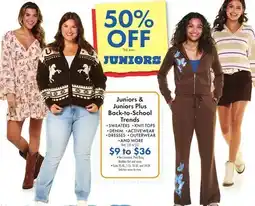 Boscov's Juniors & Juniors Plus Back-to-School Trends offer