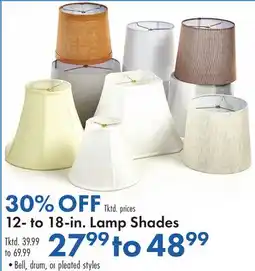 Boscov's 12- to 18-in. Lamp Shades offer