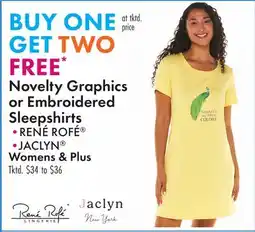 Boscov's Novelty Graphics or Embroidered Sleepshirts offer