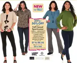 Boscov's Fall Casual Sportswear offer