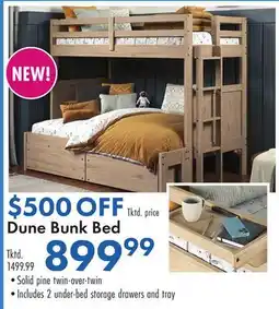 Boscov's Dune Bunk Bed offer