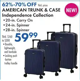 Boscov's AMERICAN TRUNK & CASE Independence Collection offer