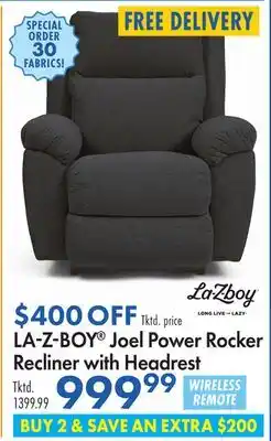 Boscov's LA-Z-BOY Joel Power Rocker Recliner with Headrest offer