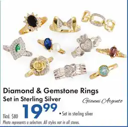 Boscov's Gianni Argento Diamond & Gemstone Rings Set in Sterling Silver offer