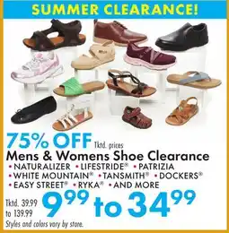Boscov's Mens & Womens Shoe Clearance offer