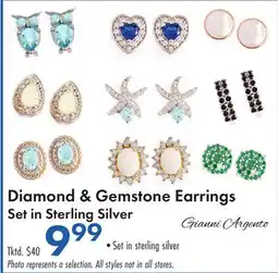 Boscov's Gianni Argento Diamond & Gemstone Earrings offer