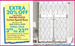 Boscov's ENTIRE STOCK Curtain Special Buys offer