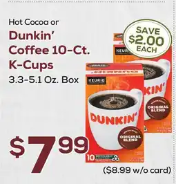 DeCicco & Sons Dunkin' Coffee 10-Ct. K-Cups offer