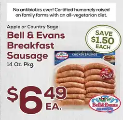DeCicco & Sons Bell & Evans Breakfast Sausage offer