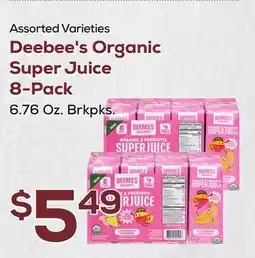 DeCicco & Sons Deebee's Organic Super Juice 8-Pack offer