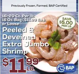 DeCicco & Sons Peeled & Deveined Extra Jumbo Shrimp offer