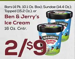 DeCicco & Sons Ben & Jerry's Ice Cream 16 Oz. Cntr offer