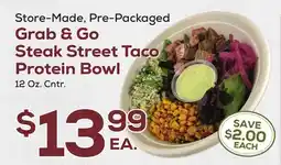 DeCicco & Sons Grab & Go Steak Street Taco Protein Bowl offer