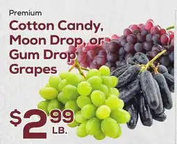 DeCicco & Sons Premium Cotton Candy, Moon Drop, or Gum Drop Grapes offer