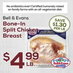 DeCicco & Sons Bell & Evans Bone-In Split Chicken Breast offer