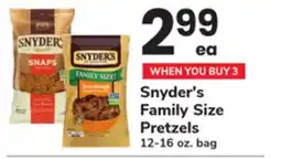 ACME Snyder's Family Size Pretzels offer