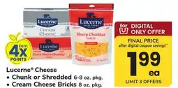 ACME Lucerne Cheese Chunk or Shredded 6-8 oz. pkg., Cream Cheese Bricks 8 oz. pkg offer