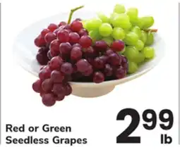 ACME Red or Green Seedless Grapes offer