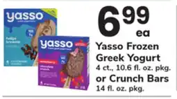 ACME Yasso Frozen Greek Yogurt 4 ct., 10.6 fl. oz. pkg. or Crunch Bars 14 fl. oz. pkg offer