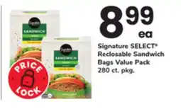 ACME Signature SELECT Reclosable Sandwich Bags Value Pack offer