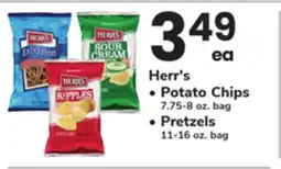 ACME Herr's Potato Chips 7.75-8 oz. bag or Pretzels 11-16 oz. bag offer