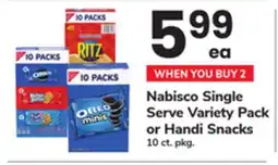ACME Nabisco Single Serve Variety Pack or Handi Snacks offer
