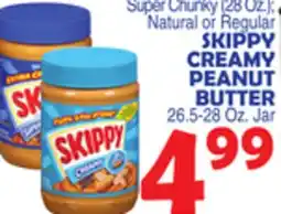 Bravo Supermarkets SKIPPY CREAMY PEANUT BUTTER offer