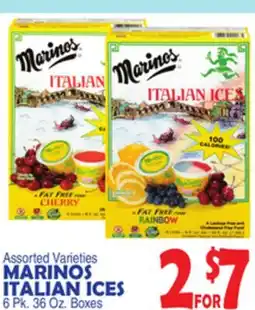 Bravo Supermarkets MARINOS ITALIAN ICES offer